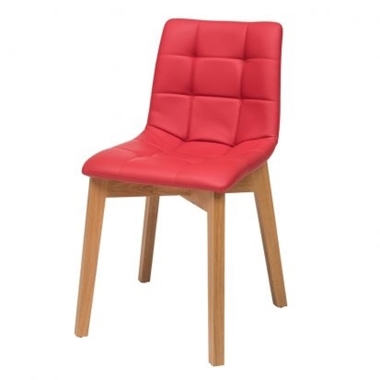 כיסאות: כיסא עץ לפינת אוכל דגם דניס רגל עץ